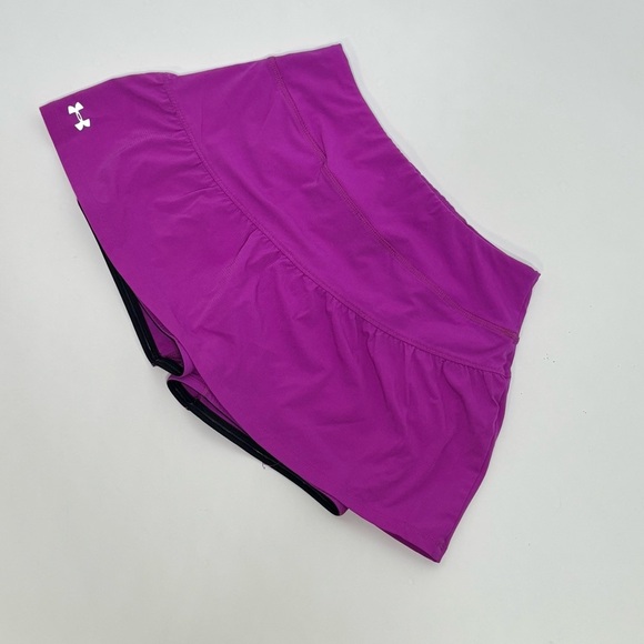 Under Armour HeatGear Skort Women XS Purple Built-In Shorts Running Tennis - Picture 4 of 10